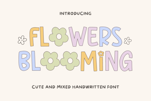 Flowers Bloooming: A Gentle Display Font for Thoughtful Design