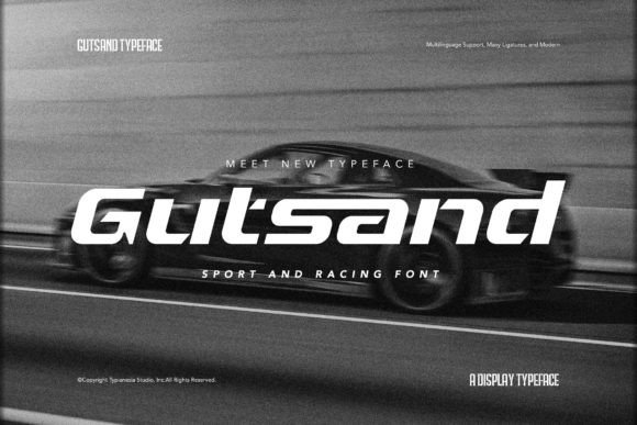 Gutsand: A Bold Display Font for Crafters & Makers