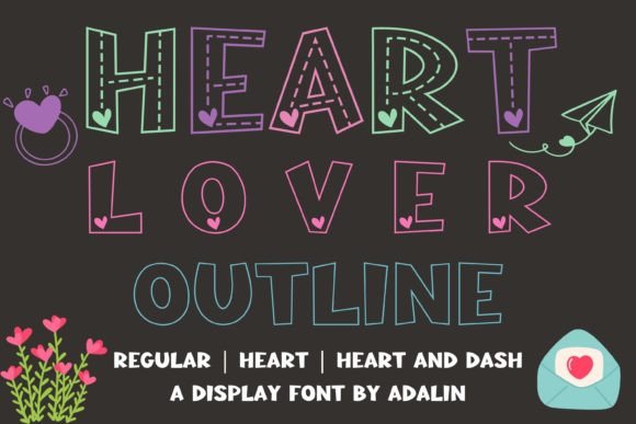 Heart Lover Outline: A Playful Display Font That Lifts Your Brand