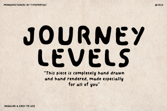 Journey Levels: A Hand-Drawn Display Font That Feels Human