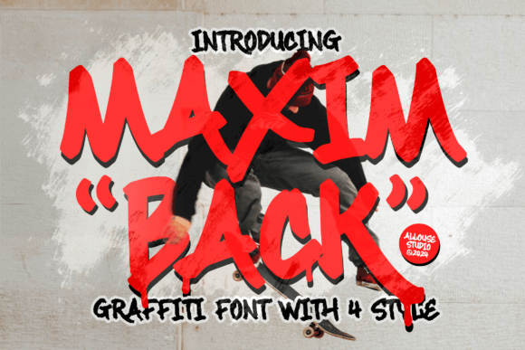 Maximback: A Bold Graffiti Display Font for Handmade Brands