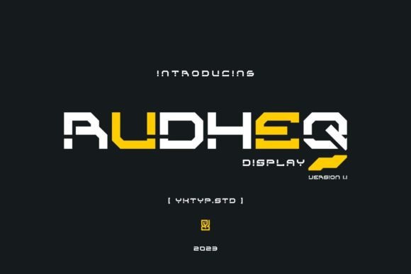 Rudheq: A Futuristic Display Font for Handmade Creators