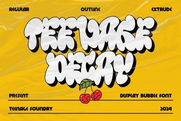 Teenage Decay: A Bold Display Font for Expressive Brand Identity