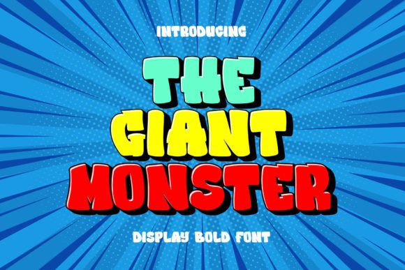 The Giant Monster: A Bold 3D Display Font for Standout Branding