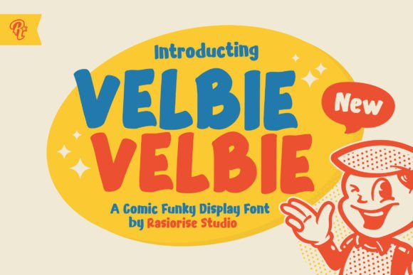 Velbie: A Retro Funky Display Font That Makes Handmade Products Shine
